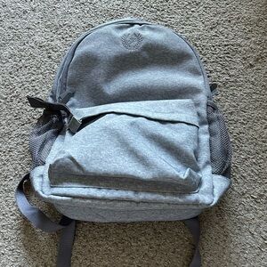 PINK Gray Backpack with Front Pocket